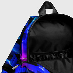 Детский рюкзак Неоновый разлом световых плит, цвет: 3D-принт — фото 2