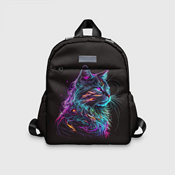 Детский рюкзак Неоновая кошечка, цвет: 3D-принт
