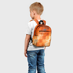 Детский рюкзак Золотисто-оранжевый туманный паттерн, цвет: 3D-принт — фото 2