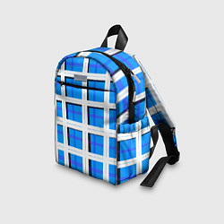 Детский рюкзак Синяя клетка, цвет: 3D-принт — фото 2