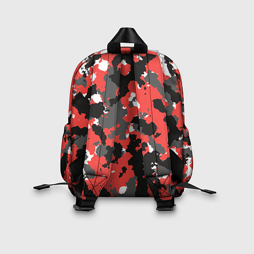 Детский рюкзак Красно-черный камуфляж / 3D-принт – фото 2