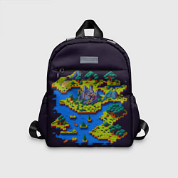 Детский рюкзак Пиксельный остров и замок, цвет: 3D-принт