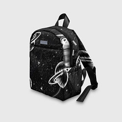 Детский рюкзак Черно-белый Сатурн, цвет: 3D-принт — фото 2