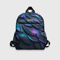 Детский рюкзак Неоновая чешуя,, цвет: 3D-принт