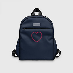 Детский рюкзак Неоновое сердце на синем фоне