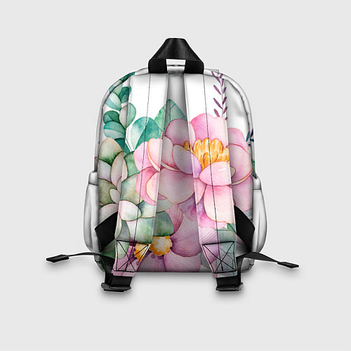 Детский рюкзак Пастельные цветы - посередине / 3D-принт – фото 2
