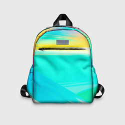 Детский рюкзак Абстрактные цветные линии - диагонали, цвет: 3D-принт
