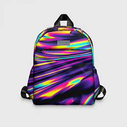 Детский рюкзак Неоновые разводы цветных красок, цвет: 3D-принт