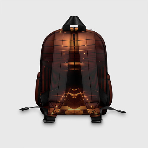 Детский рюкзак Оранжевые фонари в полной темноте / 3D-принт – фото 2