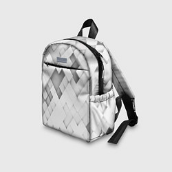 Детский рюкзак Серые кубы на белом, цвет: 3D-принт — фото 2
