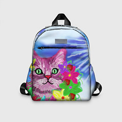Детский рюкзак Розовый котик, цвет: 3D-принт