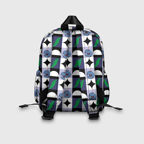 Детский рюкзак Слива и листок, фрукт пиксель / 3D-принт – фото 2