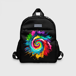 Детский рюкзак Тай-дай разноцветная спираль, цвет: 3D-принт