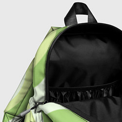 Детский рюкзак Зеленые сердца - индикид паттерн, цвет: 3D-принт — фото 2
