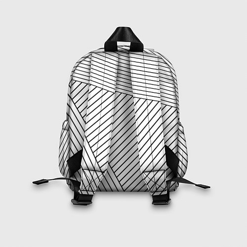 Детский рюкзак Символ Counter Strike 2 на светлом фоне с полосами / 3D-принт – фото 2