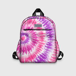 Детский рюкзак Тай-дай розовый с фиолетовым, цвет: 3D-принт