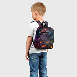 Детский рюкзак Яркие неоновые объекты, цвет: 3D-принт — фото 2