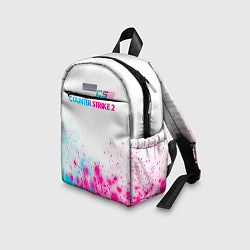 Детский рюкзак Counter Strike 2 neon gradient style: символ сверх, цвет: 3D-принт — фото 2