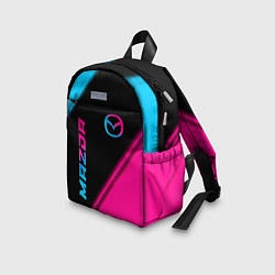 Детский рюкзак Mazda - neon gradient: надпись, символ, цвет: 3D-принт — фото 2