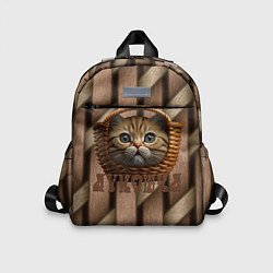 Детский рюкзак Кошка лукошка мем, цвет: 3D-принт