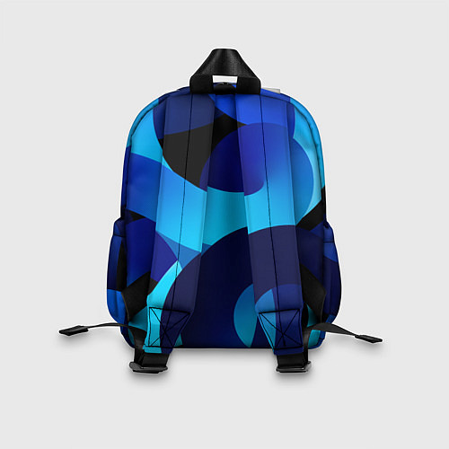 Детский рюкзак Синие линии в виде узоров / 3D-принт – фото 2
