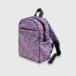Детский рюкзак Голубой векторный узор, цвет: 3D-принт — фото 2