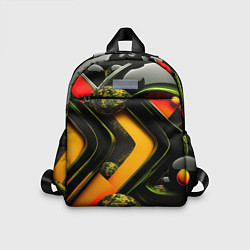 Детский рюкзак Зеленая абстракция, цвет: 3D-принт