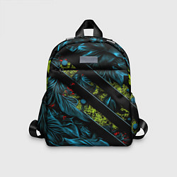 Детский рюкзак Зеленая объемная абстракция, цвет: 3D-принт
