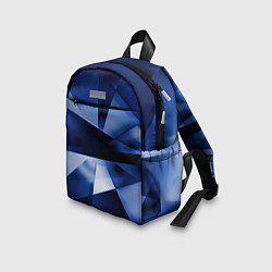 Детский рюкзак Синие лучи и отражения в абстракции, цвет: 3D-принт — фото 2