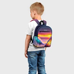 Детский рюкзак Волны на закате, цвет: 3D-принт — фото 2