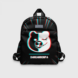 Детский рюкзак Символ Danganronpa в стиле glitch на темном фоне