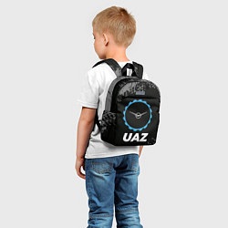 Детский рюкзак UAZ в стиле Top Gear со следами шин на фоне, цвет: 3D-принт — фото 2