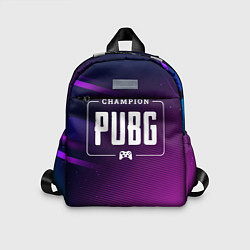 Детский рюкзак PUBG gaming champion: рамка с лого и джойстиком на, цвет: 3D-принт