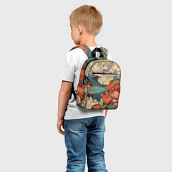 Детский рюкзак Цветущие пионы, цвет: 3D-принт — фото 2