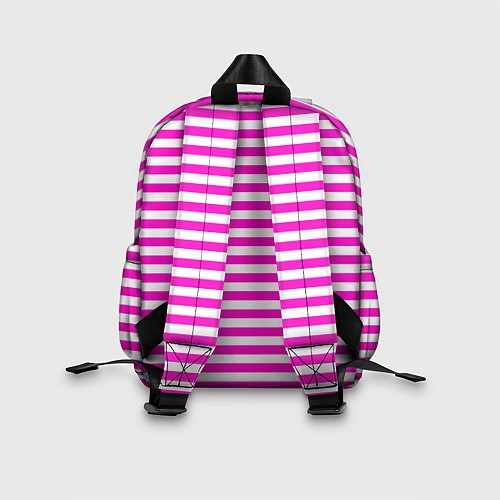 Детский рюкзак Ярко-розовые полосы / 3D-принт – фото 2