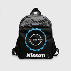 Детский рюкзак Nissan в стиле Top Gear со следами шин на фоне, цвет: 3D-принт