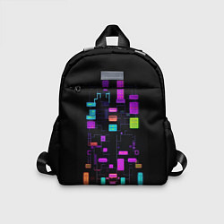 Детский рюкзак Тетрис неон, цвет: 3D-принт