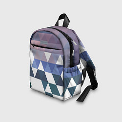 Детский рюкзак Абстрактные разноцветные треугольники в паттерне, цвет: 3D-принт — фото 2