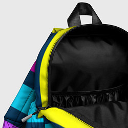 Детский рюкзак Разноцветные неоновые полосы, цвет: 3D-принт — фото 2