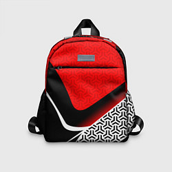 Детский рюкзак Геометрическая униформа - красная, цвет: 3D-принт