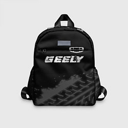 Детский рюкзак Geely speed на темном фоне со следами шин: символ, цвет: 3D-принт