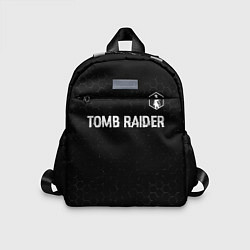 Детский рюкзак Tomb Raider glitch на темном фоне: символ сверху