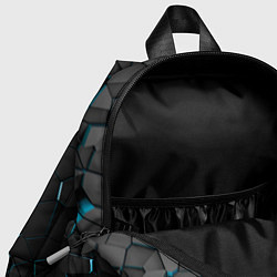 Детский рюкзак Плиты с синей неоновой подсветкой, цвет: 3D-принт — фото 2