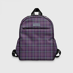 Детский рюкзак Джентльмены Шотландка темно-фиолетовая, цвет: 3D-принт