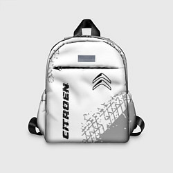 Детский рюкзак Citroen speed на светлом фоне со следами шин: надп, цвет: 3D-принт