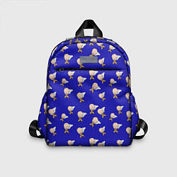 Детский рюкзак Ванпанчмен паттерн синий фон, цвет: 3D-принт