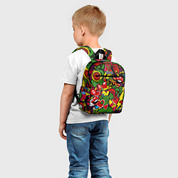 Детский рюкзак Хиппи, знаки, позитифф, цвет: 3D-принт — фото 2