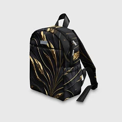 Детский рюкзак Золотой орнамент на черном, цвет: 3D-принт — фото 2