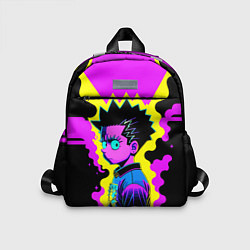 Детский рюкзак Неоновый Барт Симпсон - поп-арт, цвет: 3D-принт