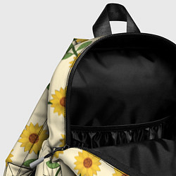 Детский рюкзак Подсолнух с листьями, цвет: 3D-принт — фото 2